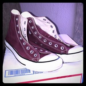 Maroon Hightop Converse